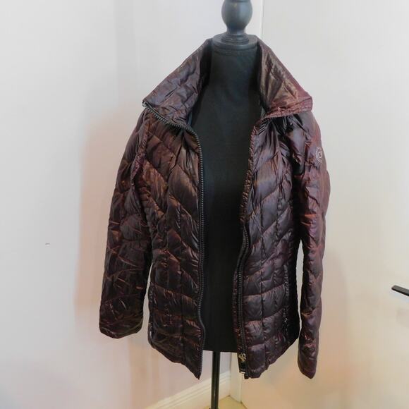Calvin Klein Down Jacket Women's coat Puffer Premium Down Dark Crimson - Picture 1 of 9